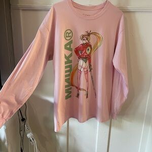 Mishka LS Anime graphic tee in Pink in L